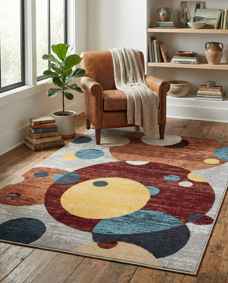 Aegean Elegance Washables Collection Area Rug -  Crete Rectangle Multi  lifestyle 9