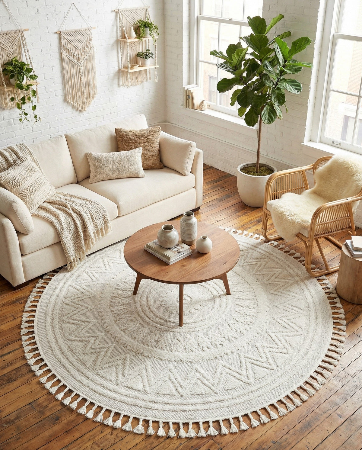 Sahara Chic Collection Area Rug -  Tangier Round   lifestyle 198