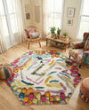 Colorburst Oasis Collection Area Rug -  Calypso Octagon Multi  lifestyle 69