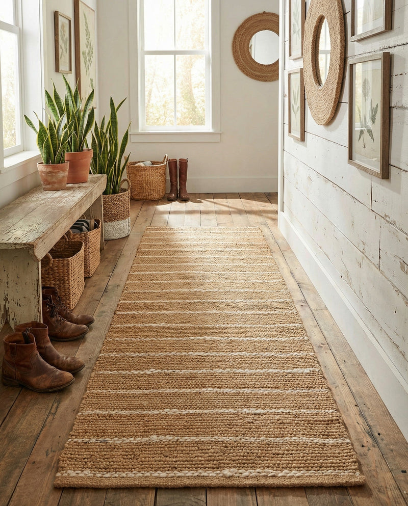 Sequoia Handwoven Jute Collection Area Rug - Briarwood Runner Natural  lifestyle 44