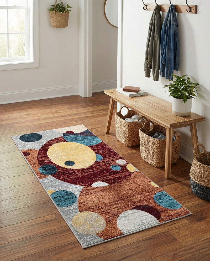 Aegean Elegance Washables Collection Area Rug -  Crete Runner Multi  lifestyle 37