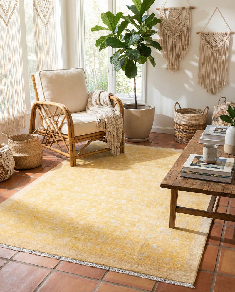 Bazaar Chic Collection Area Rug - Marrakech Rectangle Yellow  lifestyle 15