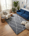Cozy Haven Shag Collection Area Rug - Serenity (Pebble Gray) Rectangle Pebble Gray  lifestyle 13