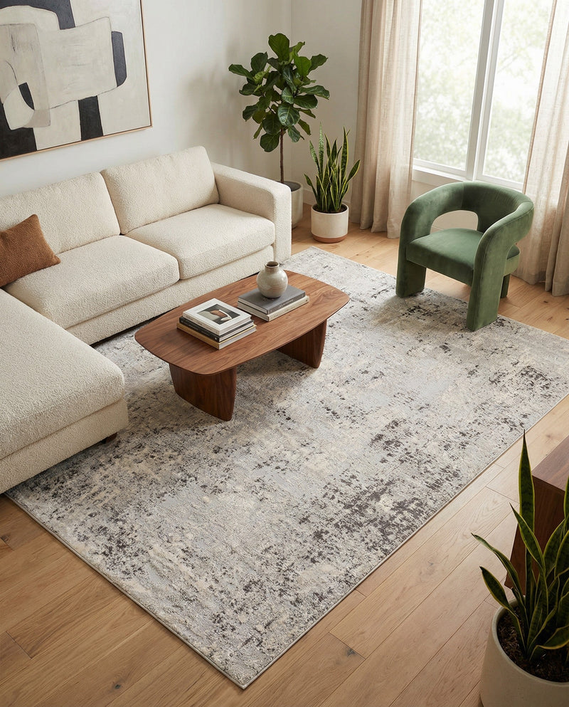 Aegean Elegance Collection Area Rug -  Paros Rectangle Gray  lifestyle 4