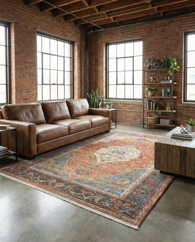 Caribbean Breeze Collection Area Rug -  Vieques Rectangle Rust Red  lifestyle 19