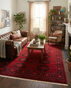 Samarkand Elegance Collection Area Rug -  Fergana Rectangle Red  lifestyle 19