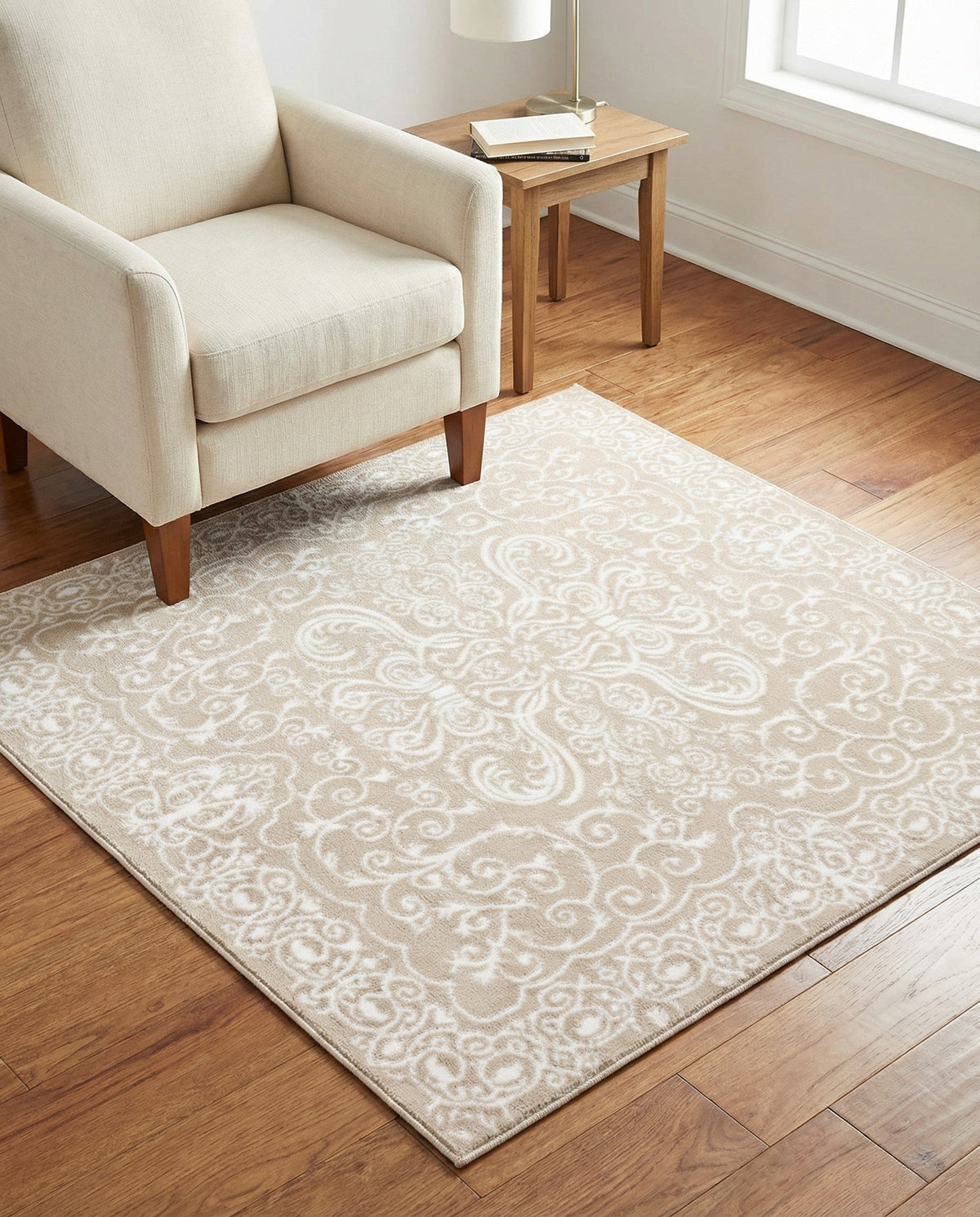 Andes Summit Collection Area Rug -  Lanín Square Beige  lifestyle 114