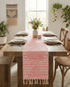 Thar Cotton Collection Area Rug - Jaisalmer (Rose) Table Runner Rose  lifestyle 61