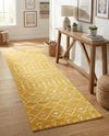 Marrakech Lattice Collection Area Rug - Medina (Yellow) Runner Yellow  lifestyle 46