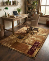 Bistro Lounge Collection Area Rug -  Affogato Rectangle Beige  lifestyle 55
