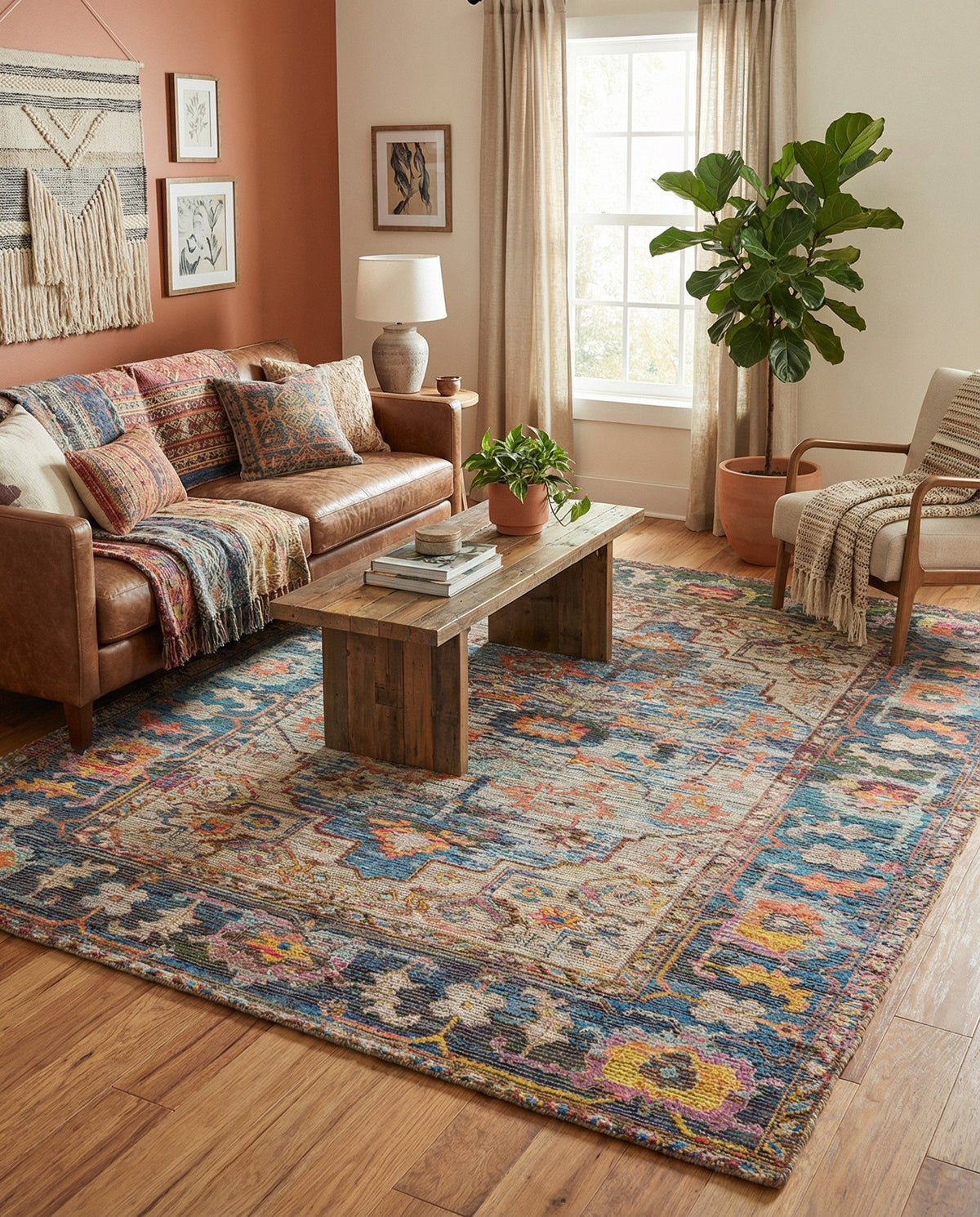 Savannah Threads Collection Area Rug -  Atacama Rectangle Multi  lifestyle 15