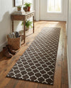 Lattice Gardens Collection Area Rug -  Bloomfield (Chocolate Brown) Runner Chocolate Brown  lifestyle 66