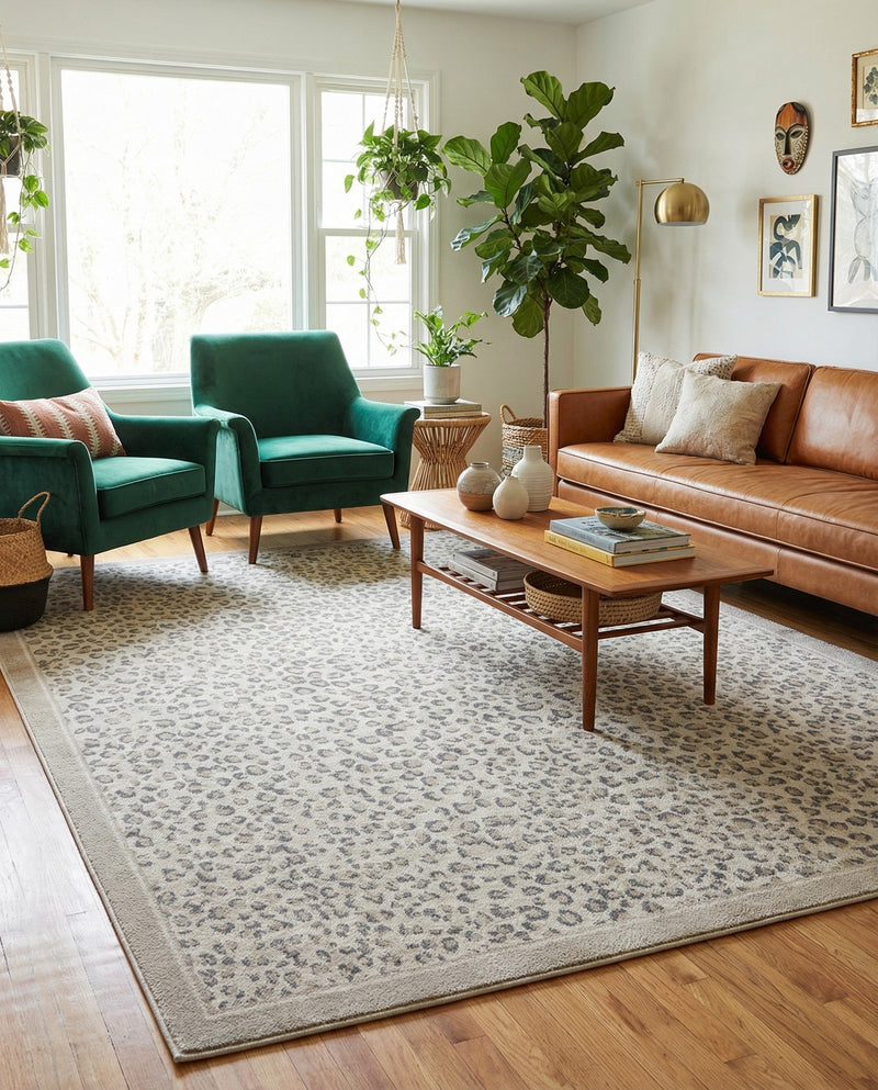 Savannah Sojourn Collection Area Rug - Serengeti Rectangle Ivory  lifestyle 17