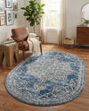 Mykonos Manor Collection Area Rug -  Tinos (Blue) Oval Blue  lifestyle 70