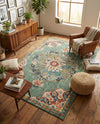 Brighton Terrace Collection Area Rug - Hove (Green) Rectangle Green  lifestyle 15