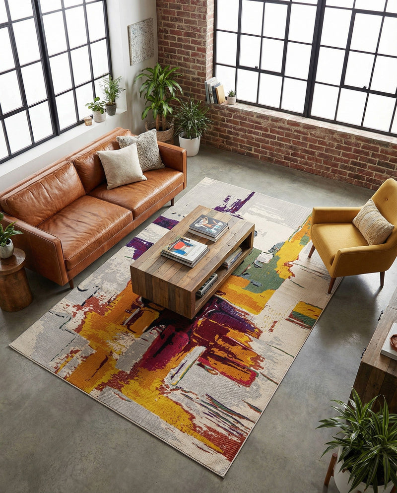 Marrakesh Elegance Collection Area Rug -  Riad Rectangle Beige  lifestyle 24