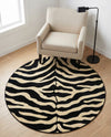 Savannah Sojourn Collection Area Rug -  Kilimanjaro Round Black  lifestyle 52