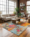 Colorburst Oasis Collection Area Rug -  Spectrum Rectangle Multi  lifestyle 15