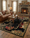 Rural Charm Collection Area Rug - Meadowbrook Rectangle Black  lifestyle 25