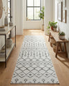 Marrakech Lattice Collection Area Rug - Medina (Ivory) Runner Ivory  lifestyle 50