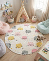 Wonder Tykes Collection Area Rug -  Dazzle Round Ivory  lifestyle 37