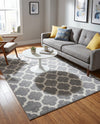Lattice Gardens Collection Area Rug -  Bloomfield (Dark Gray) Rectangle Dark Gray  lifestyle 19