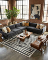 Monochrome Collection Area Rug - Slate Rectangle Gray  lifestyle 11