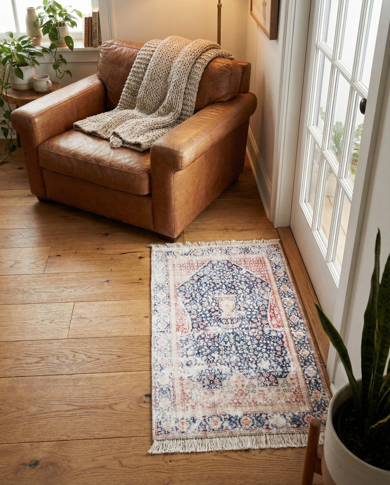 Bazaar Chic Collection Area Rug -  Rabat Rectangle Navy Blue  lifestyle 5