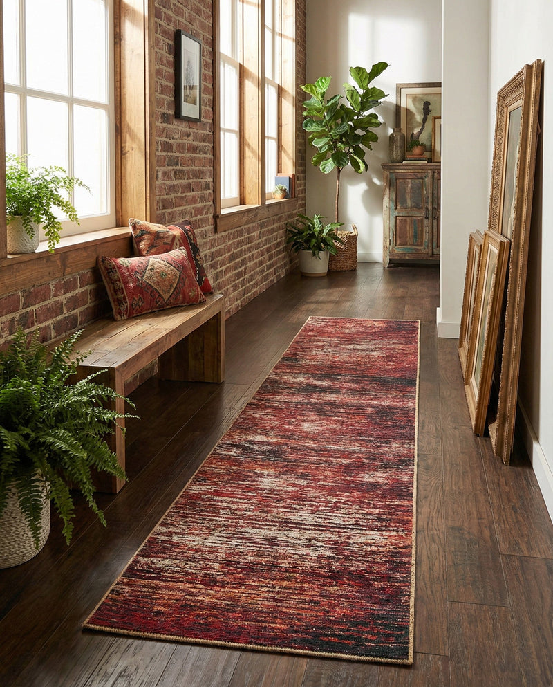 Sahara Essence Collection Area Rug - Oasis (Rust Red) Runner Rust Red  lifestyle 32