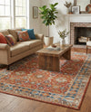 Patio Heritage Collection Area Rug -  Eden Rectangle Antique Red  lifestyle 27
