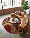 Bistro Lounge Collection Area Rug -  Macchiato Oval Multi  lifestyle 62