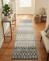 Mediterranean Lattice Collection Area Rug -  Casablanca (Ivory and Gray) Runner Ivory and Gray  lifestyle 70