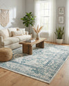 Savannah Elegance Collection Area Rug - Magnolia Rectangle Ivory  lifestyle 34