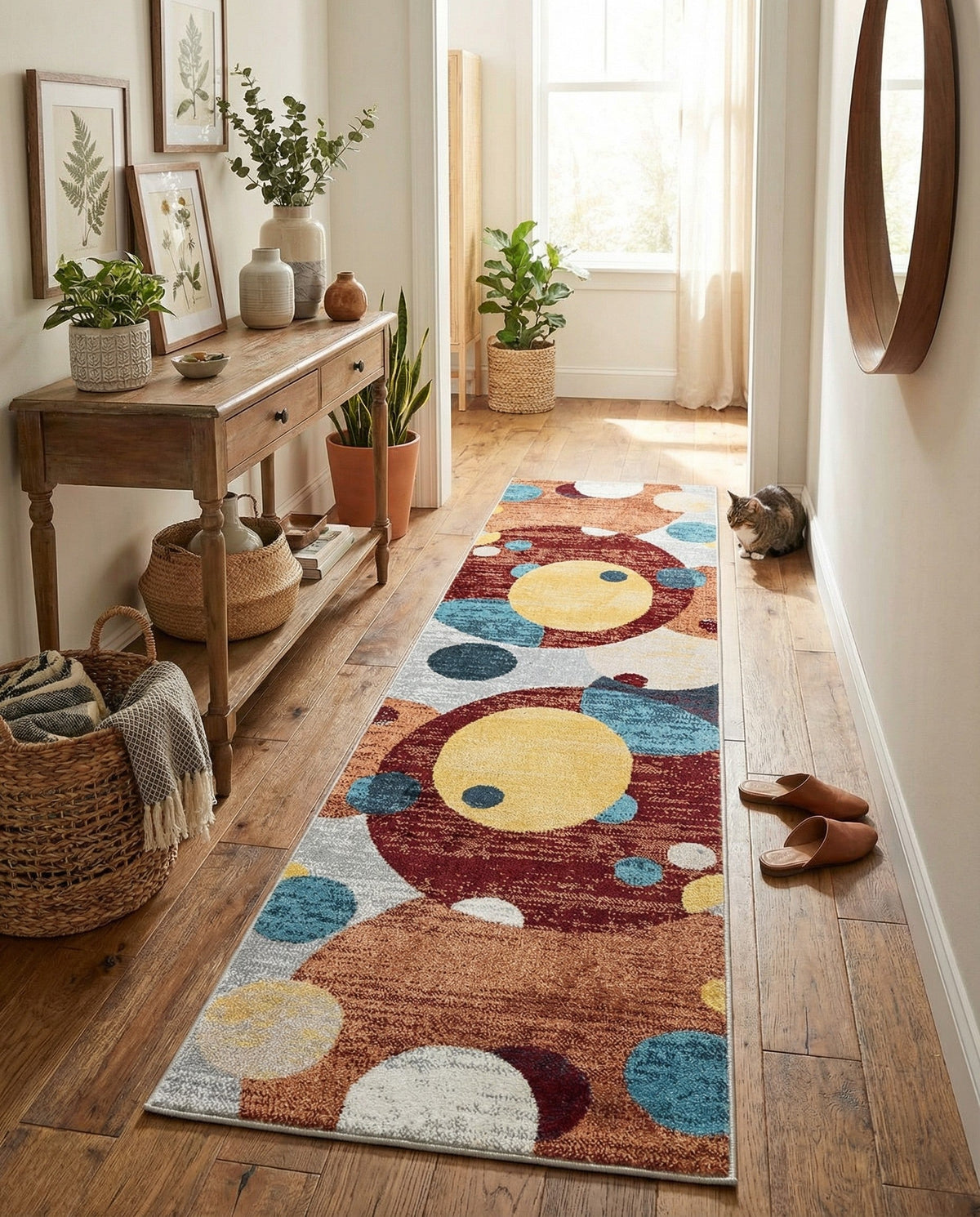 Aegean Elegance Washables Collection Area Rug -  Crete Runner Multi  lifestyle 87