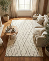 Sahara Berber Wool Collection Area Rug - Marrakesh Rectangle Pure Ivory  lifestyle 29