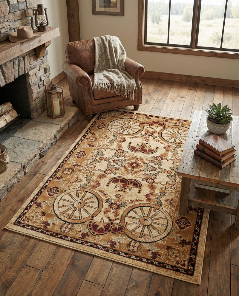 Frontier Trails Collection Area Rug -  Onyx Rectangle Ivory  lifestyle 52