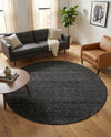 Metro Heights Collection Area Rug -  Hamilton Round Navy Blue  lifestyle 70