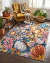Meadow Breeze Collection Area Rug -  Daffodil Rectangle Multi  lifestyle 8