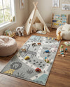Wonder Tykes Collection Area Rug -  Enigma Runner Gray  lifestyle 50