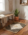 Osian Looms Collection Area Rug - Varanasi Rectangle Natural Black  lifestyle 6