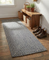 Highland Woven Jute Collection Area Rug - Glenmore (Navy Blue) Runner Navy Blue  lifestyle 70