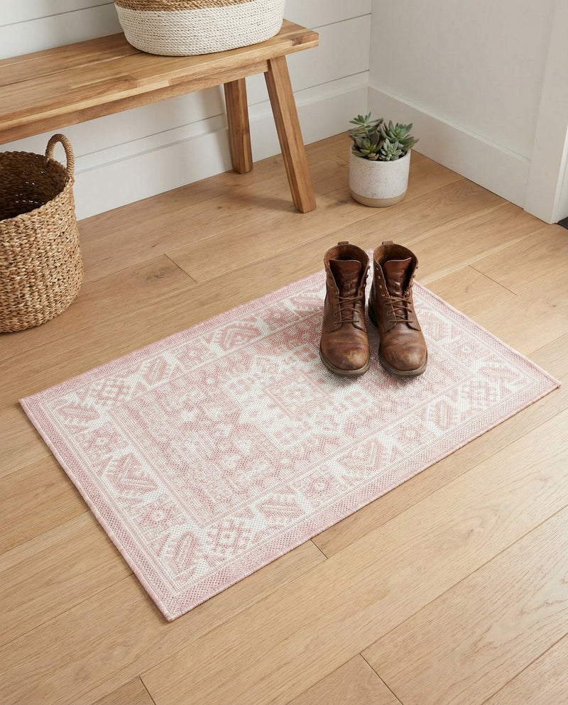 Tribal Terrace Treasures Collection Area Rug -  Incan Isle (Pink) Rectangle Pink  lifestyle 15