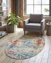 Caribbean Breeze Collection Area Rug -  Isla Oval Cream  lifestyle 48