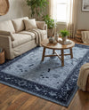 Horizon Collection Area Rug -  Apex (Blue) Rectangle Blue  lifestyle 4