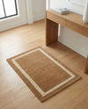 Savannah Borders Wool Collection Area Rug - Chatham Rectangle Latte Brown  lifestyle 57