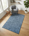 Aegean Elegance Washables Collection Area Rug -  Mykonos Rectangle Navy Blue  lifestyle 47