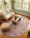 Vintage Memories Collection Area Rug -  Memories Oval Pink  lifestyle 71