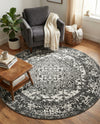 Georgetown Rugs Collection Area Rug - Dupont (Dark Gray) Round Dark Gray  lifestyle 63