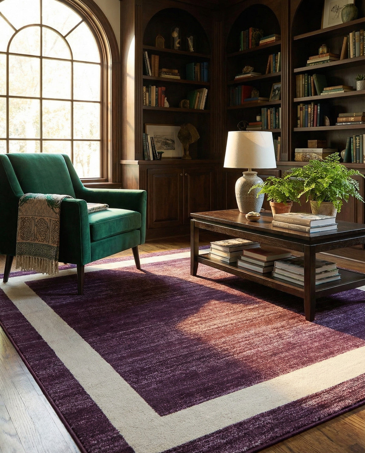 Studio Haven Collection Area Rug -  Alcove (Violet) Square Violet  lifestyle 51