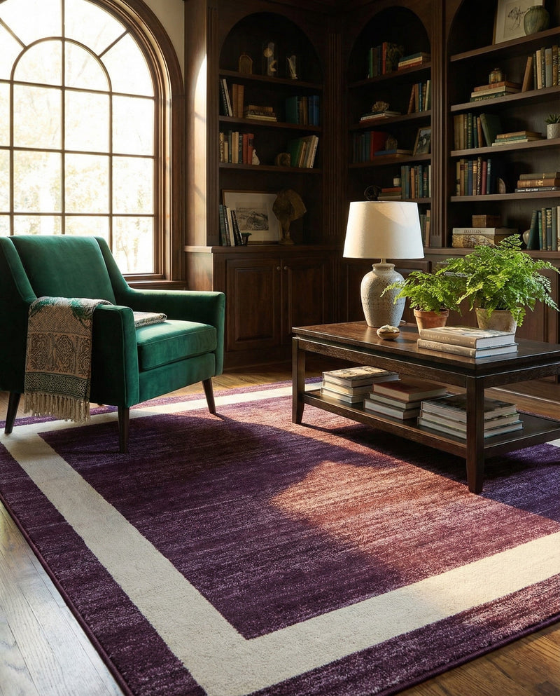 Studio Haven Collection Area Rug -  Alcove (Violet) Square Violet  lifestyle 51
